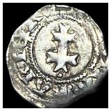 1382-1395 Hungary Mary SIlver Denier CLOSELY UNCIR