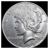1935 Silver Peace Dollar CLOSELY UNCIRCULATED