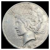 1928-S Silver Peace Dollar NEARLY UNCIRCULATED