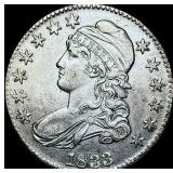 1833 Capped Bust Silver Half Dollar CHOICE AU