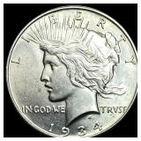 1934-D Silver Peace Dollar CHOICE AU
