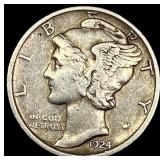 1924-D Silver Mercury Dime LIGHTLY CIRCULATED