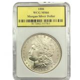 1886 Morgan Silver Dollar WCG MS66