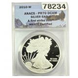 2010-W Silver Eagle ANACS PR70 DCAM