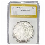 1899-S Morgan Silver Dollar PGA MS64