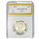 1917 Standing Liberty Quarter PGA MS66 FH Type 2