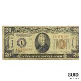 1934 $20 U.S. Federal Reserve Note- Hawaii 6