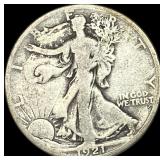 1921-S Silver Walking Liberty Half Dollar NICELY C