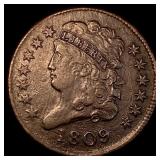 1809 Classic Head Half Cent NEARLY UNCIRCULATED