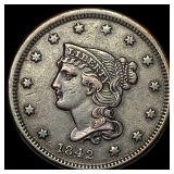 1842 Small Date Braided Hair Large Cent NEARLY UNC