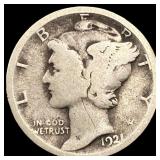 1921 Silver Mercury Dime NICELY CIRCULATED