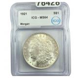 1921 Morgan Silver Dollar ICG MS64
