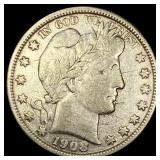 1908-S Silver Barber Half Dollar HIGH GRADE