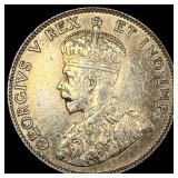 1911 Canada Silver 25 Cents CHOICE AU