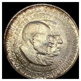 1954-D Silver Half Dollar Booker T. Washington/Car