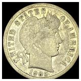 1905-O Silver Barber Dime NICELY CIRCULATED