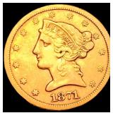 1871-S $5 Gold Half Eagle