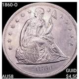 1860-O Seated Liberty Dollar CHOICE AU