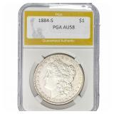 1884-S Morgan Silver Dollar PGA AU58