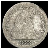 1888 Seated Liberty Dime NICELY CIRCULATED
