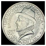 1937 Silver Roanoke Island Half Dollar CHOICE BU