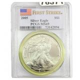 2005 Silver Eagle PCGS MS69
