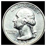 1935-D Silver Washington Quarter CLOSELY  UNCIRCU
