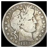 1913 Barber Half Dollar LIGHTLY CIRCULATED