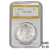 1881-O Morgan Silver Dollar PGA MS65