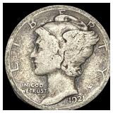 1921 Silver Mercury Dime LIGHTLY CIRCULATED