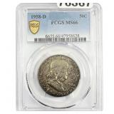 1958-D Franklin Half Dollar PCGS MS66