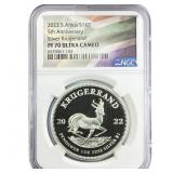 2022 Soth Africa 1oz Silver Krugerrand 5th Anniv.