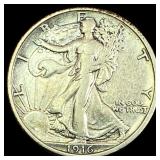 1916 Walking Liberty Half Dollar NEARLY UNCIRCULAT