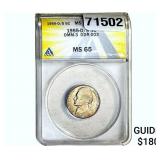 1955-D/S Jefferson Nickel ANACS MS65
