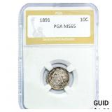 1891 Seated Liberty Dime PGA MS65