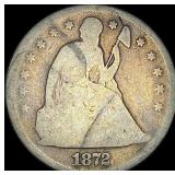 1872 Silver Seated Liberty Dollar NICELY  CIRCULA