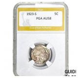 1923-S Buffalo Nickel PGA AU58