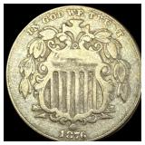 1876 Shield Nickel LIGHTLY CIRCULATED