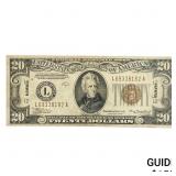1934A $20 Hawaii Brown Seal Note
