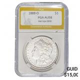 1888-O Morgan Silver Dollar PGA AU58