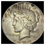 1934-S Peace Silver Dollar LIGHTLY CIRCULATED