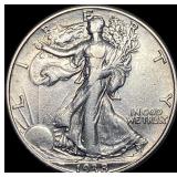 1938-D Silver Walking Liberty Half Dollar NEARLY U