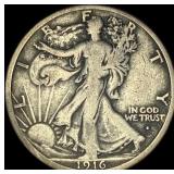 1916 Walking Liberty Half Dollar LIGHTLY CIRCULATE