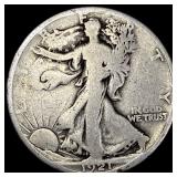 1921-S Silver Walking Liberty Half Dollar NICELY C