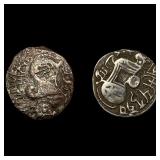 [2]India Rajput 700-1000 AD Silver Jital NEARLY U
