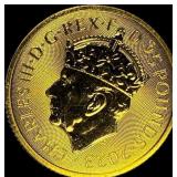 2023 Gold 25 Pounds King Charles III Coronation SU