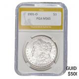1901-O Morgan Silver Dollar PGA MS65