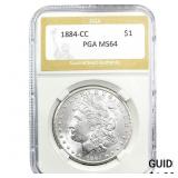 1884-CC Morgan Silver Dollar PGA MS64
