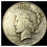 1924-S Silver Peace Dollar CLOSELY  UNCIRCULATED