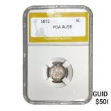 1872 Seated Liberty Half Dime PGA AU58